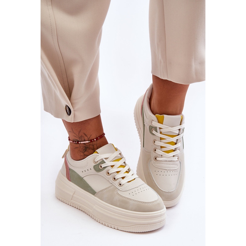 FJ1 Damen-Sportschuhe auf massivem Plateau, mehrfarbig Gemma weiß 1