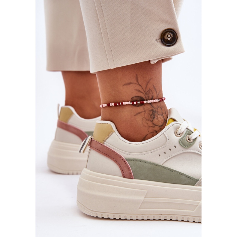 FJ1 Damen-Sportschuhe auf massivem Plateau, mehrfarbig Gemma weiß 2