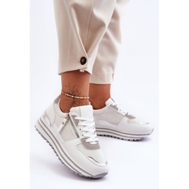 FJ1 Damen-Sportschuhe mit dekorativem Reißverschluss Weiß Cairo 1