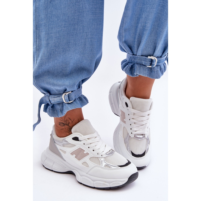 FG2 Modische Damen-Sportschuhe mit Mesh in Weiß „Venice“. 2