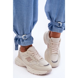 FG2 Modische Damen-Mesh-Sportschuhe Beige Venice 1