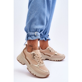 FG2 Beige Plattform-Sportschuh-Ikonen mit flachem Absatz 1