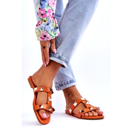 Damenflip -Flip -Flops mit großen Stollen Orange 2