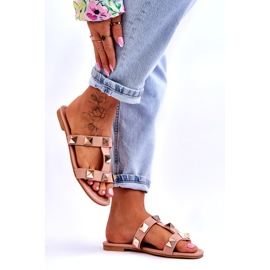 Damenschuhe mit großen Nacktstollen rosa 4