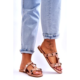 Damenschuhe mit großen Nacktstollen rosa 5