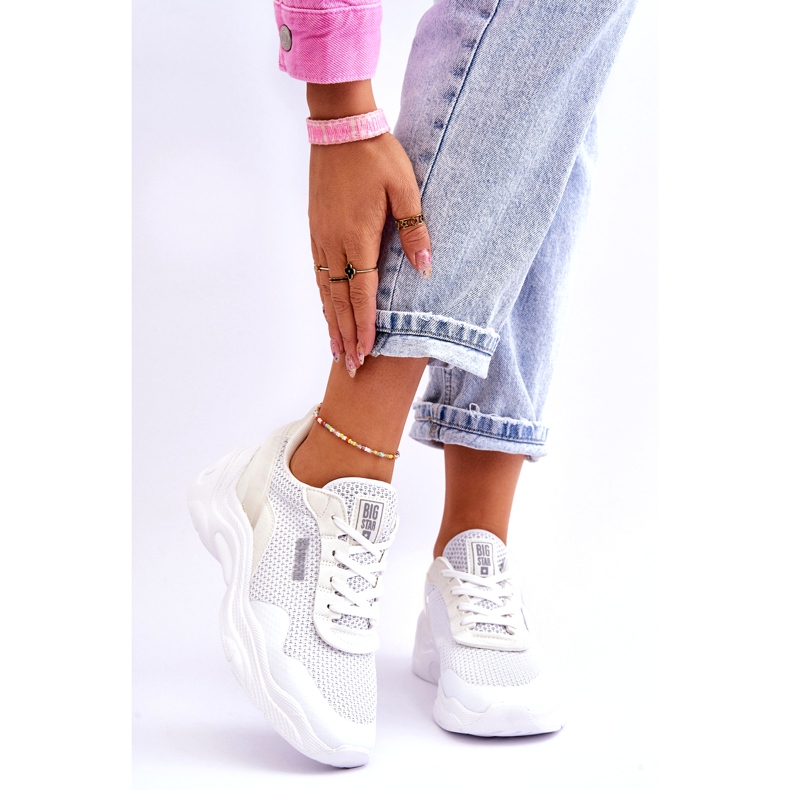 Damen Stoff Sportschuhe Memory Foam System Big Star LL274A064 Weiß 1