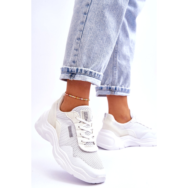 Damen Stoff Sportschuhe Memory Foam System Big Star LL274A064 Weiß 3