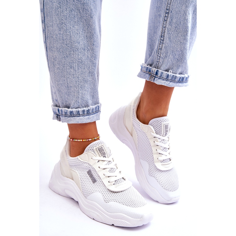 Damen Stoff Sportschuhe Memory Foam System Big Star LL274A064 Weiß 5