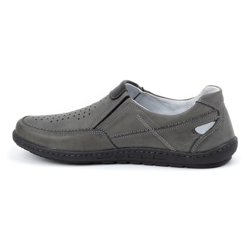 Olivier Graue Herren-Lederloafer für den Sommer 602 1