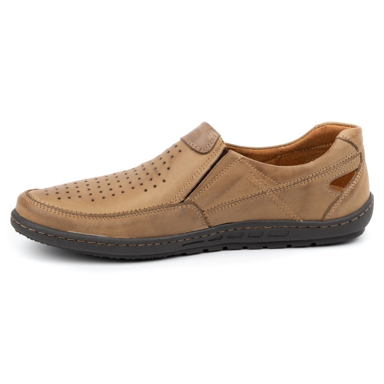 Olivier Herren Lederloafer für den Sommer 602 beige 1