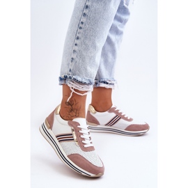 Sportschuhe aus Leder S.Barski AL21575 Weiß und Rosa 1