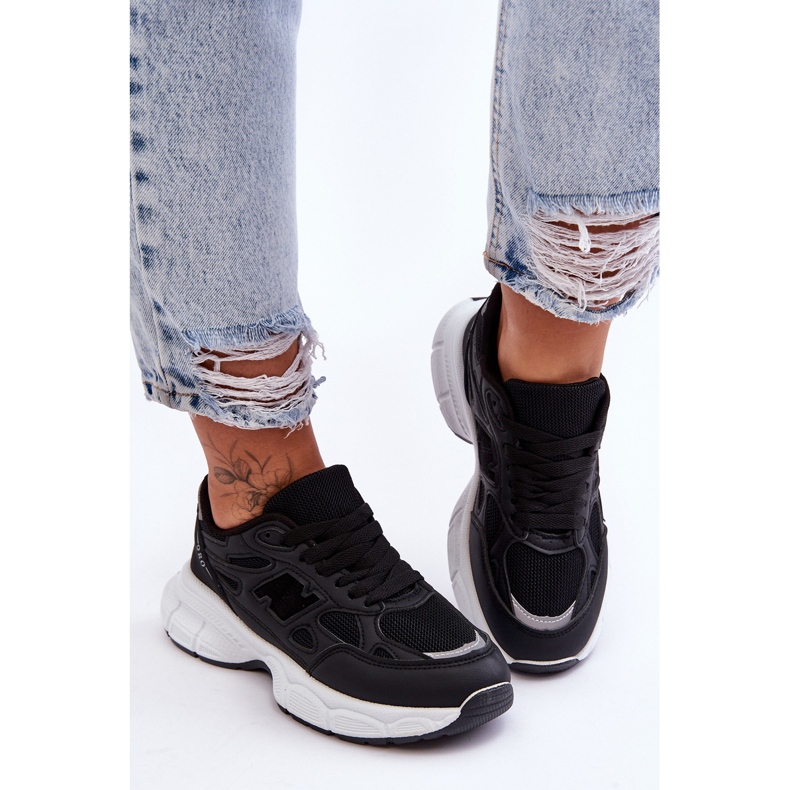 FG2 Modische Damen-Sportschuhe mit Mesh Black Venice schwarz 2