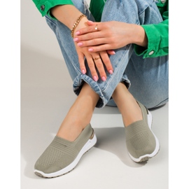 Durchbrochene Damensneaker Shelovet grün 2