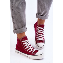 FR1 Damen-Sneaker Classic High Burgundy Remos rot 1