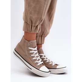 FR1 Klassische High-Top-Sneakers für Damen Beige Remos 1