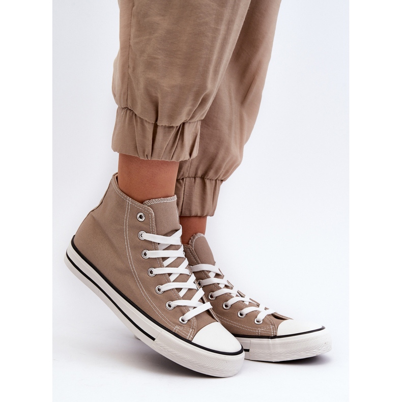 FR1 Klassische High-Top-Sneakers für Damen Beige Remos 1