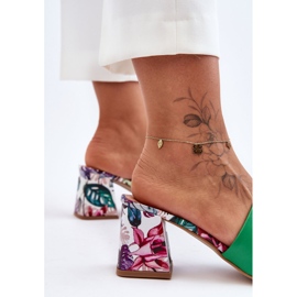 Lewski Shoes Damen Leder High Heels Leski Shoes 3209/K Grün 2