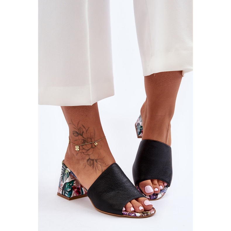 Lewski Shoes Damen Leder High Heels Leski Shoes 3209/K Schwarz 2