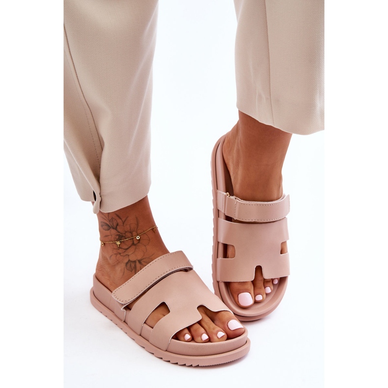 Klassische Damensandalen Beige Molie 2