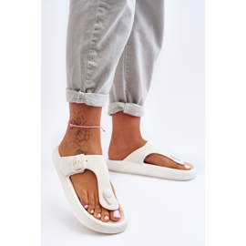 Damen-Flip-Flops aus Schaumstoff, Weiß, Apollo 1