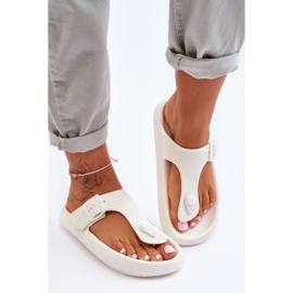 Damen-Flip-Flops aus Schaumstoff, Weiß, Apollo 2