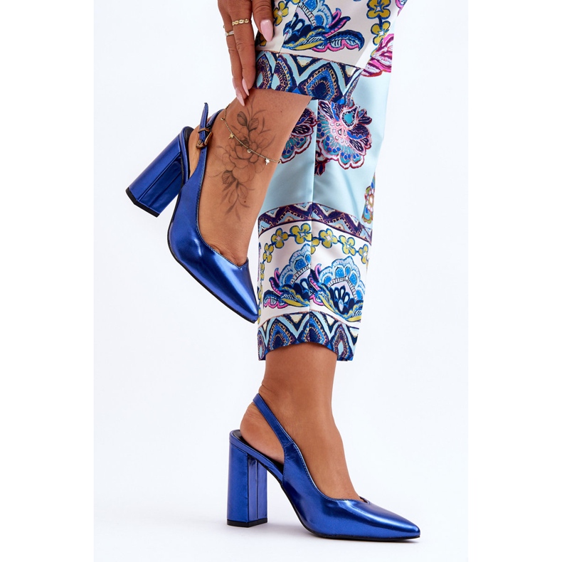 Klassische Pumps mit hohem Absatz in Blau, My Love 1
