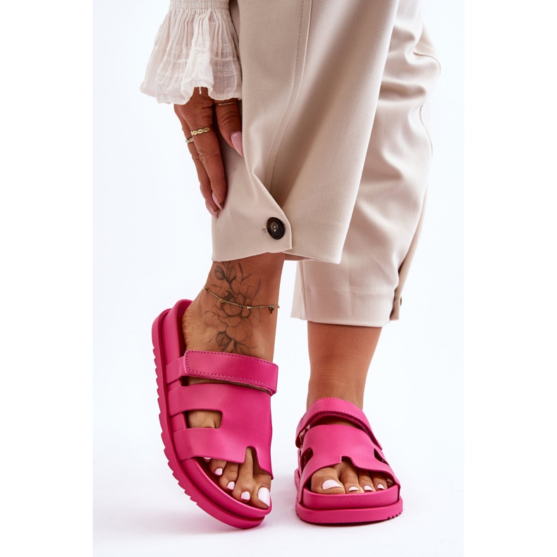 Klassische Damensandalen Fuchsia Molie rosa 1