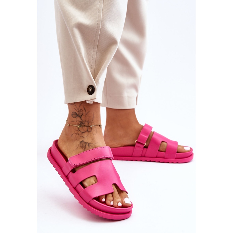 Klassische Damensandalen Fuchsia Molie rosa 2