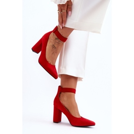 Elegante Pumps aus Wildleder in Rot von Gloria 1