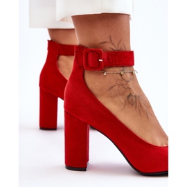 Elegante Pumps aus Wildleder in Rot von Gloria 2