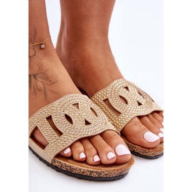 Damen-Slipper mit Nieten Beige Evelins 2