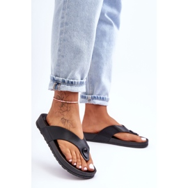 Damen Plateau-Flip-Flops Schwarz Bellitta 1