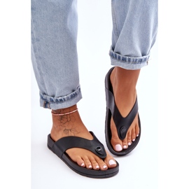 Damen Plateau-Flip-Flops Schwarz Bellitta 2