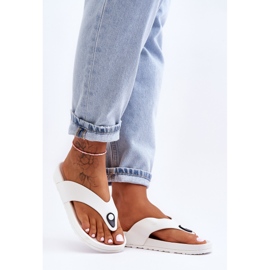 Damen-Plateau-Flip-Flops Weiß Bellitta 2