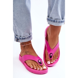 Damen-Plateau-Flip-Flops Fuchsia Bellitta rosa 1