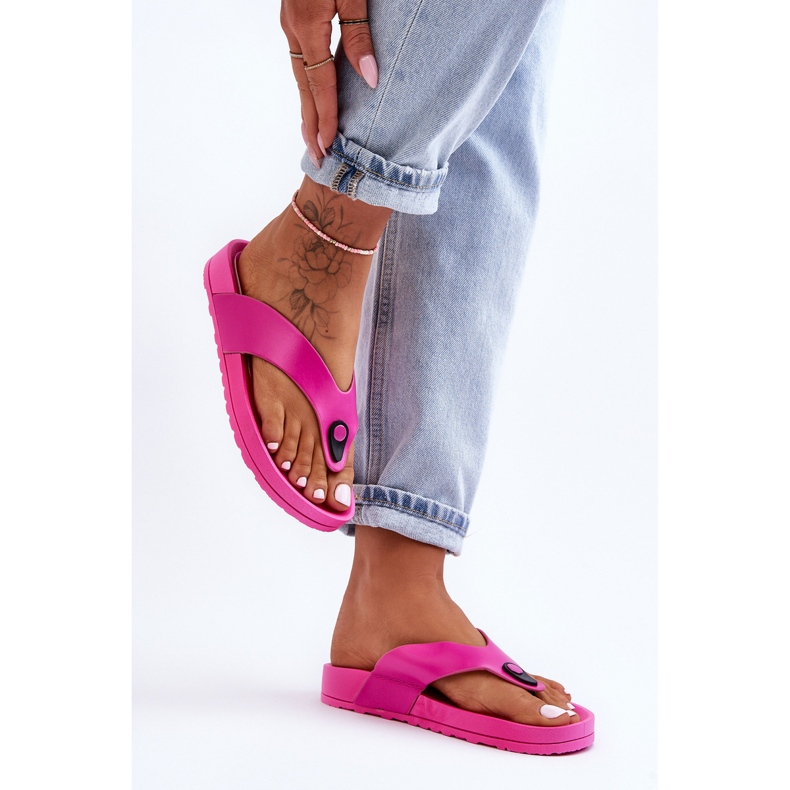 Damen-Plateau-Flip-Flops Fuchsia Bellitta rosa 2