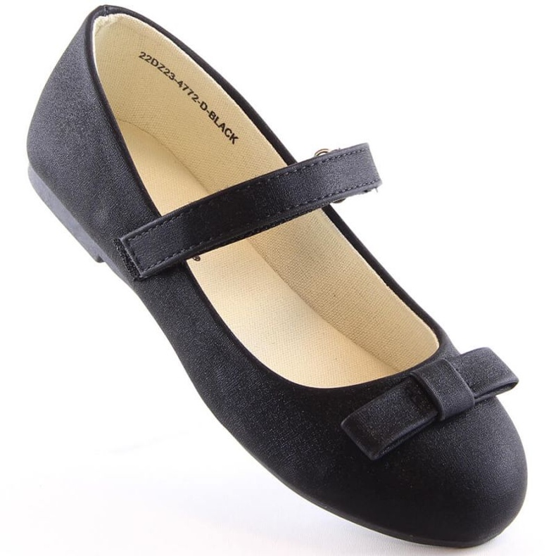 Ballerinas mit Klettverschluss eVento Jr EVE407C schwarz 1