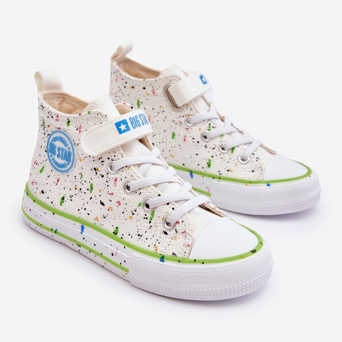 Kinder-Sneaker mit Big Star-Muster LL374049 Weiß 1