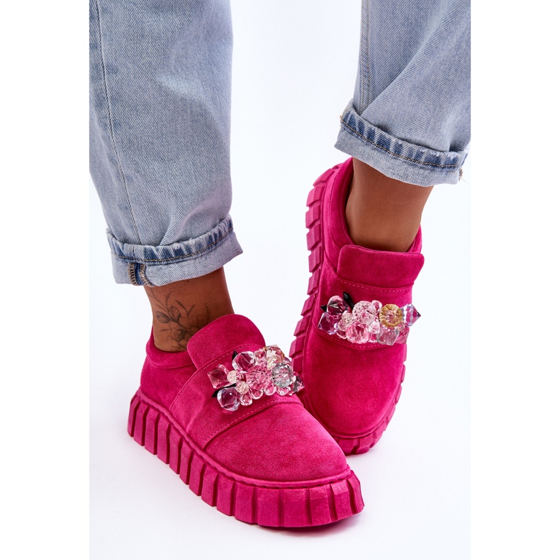 PS1 Modische Slip-On-Sportschuhe mit Fuchsia Desire-Dekoration rosa 1