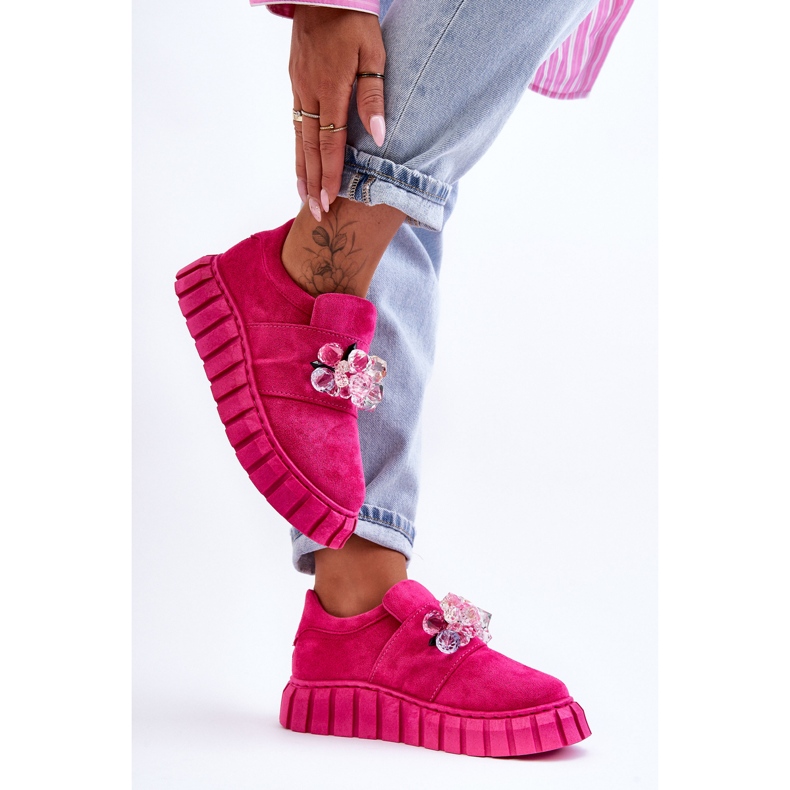 PS1 Modische Slip-On-Sportschuhe mit Fuchsia Desire-Dekoration rosa 2