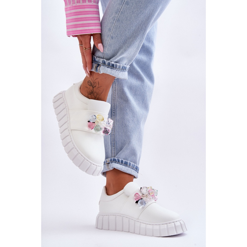 PS1 Modische Slip-On-Sportschuhe mit weißer Desire-Verzierung 1