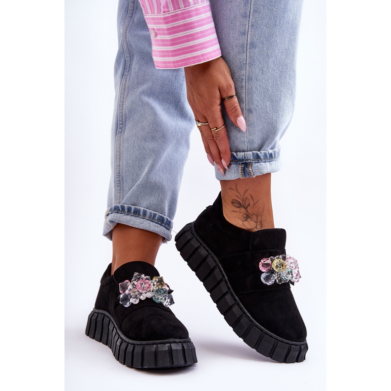 PS1 Modische Slip-On-Sportschuhe mit schwarzer Desire-Verzierung 1