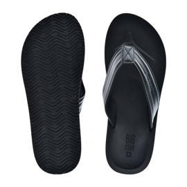 Herren-Flip-Flops aus ökologischem Leder schwarz Big Star LL174605 1