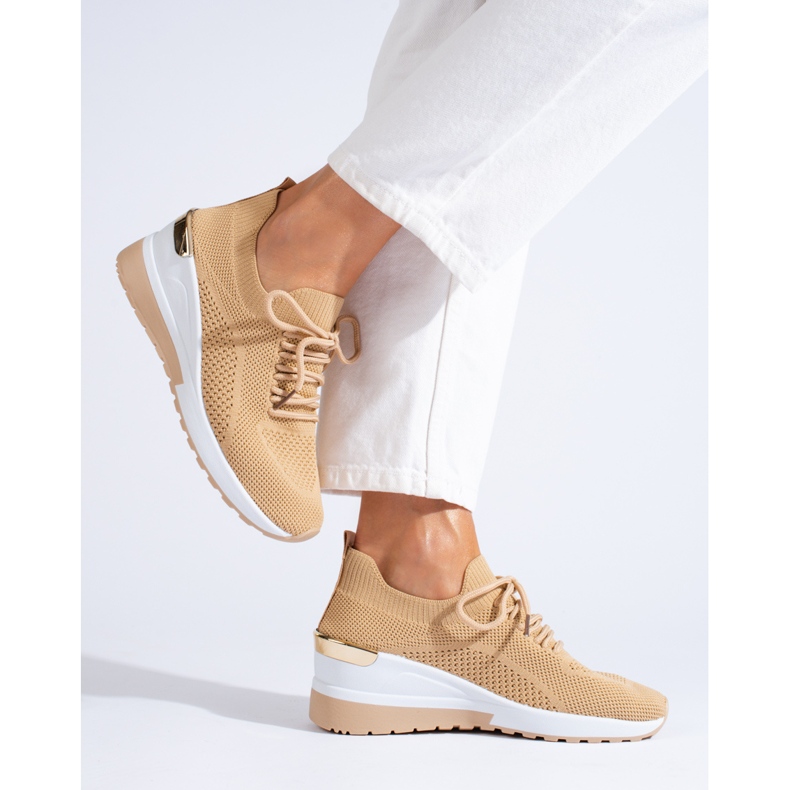 SHELOVET Beige Fitness-Turnschuhe 1