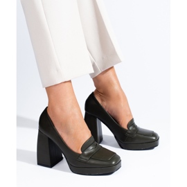 Dunkelgrüne Brogues von Shelovet 1