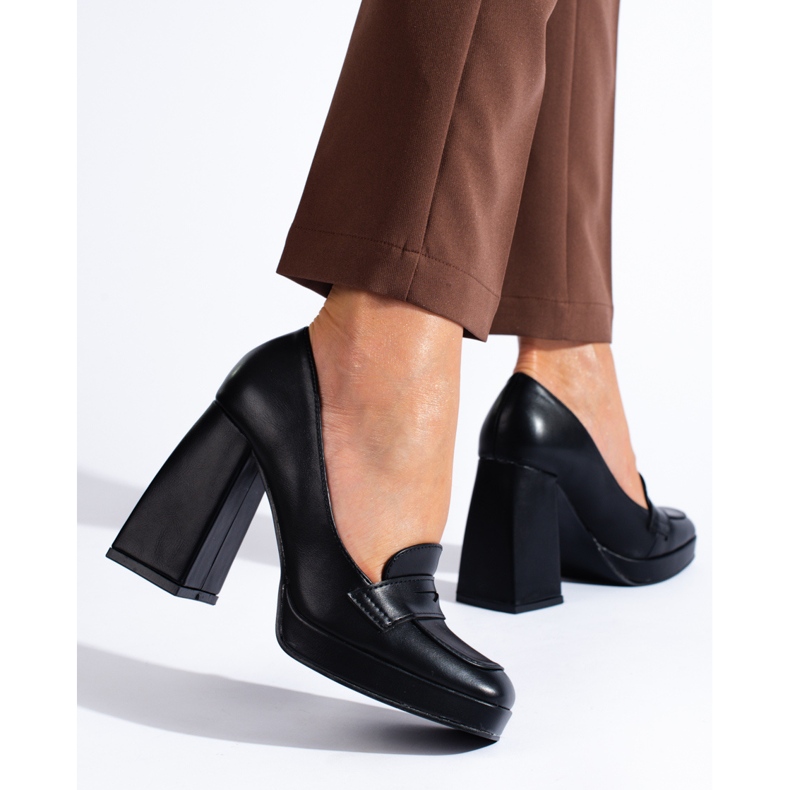 Schwarze Shelovet-Stiefel mit dickem Block 1