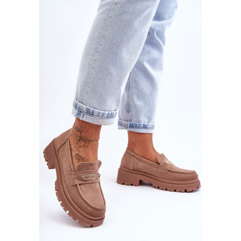 PS1 Damen-Slipper aus Wildleder in Dunkelbeige Pure Love 1