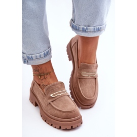 PS1 Damen-Slipper aus Wildleder in Dunkelbeige Pure Love 2