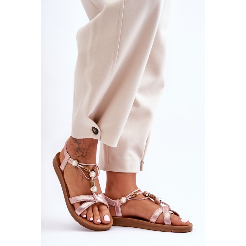 PG1 Damen-Sandalen mit verziertem Glitzer, Rosa Midol 1