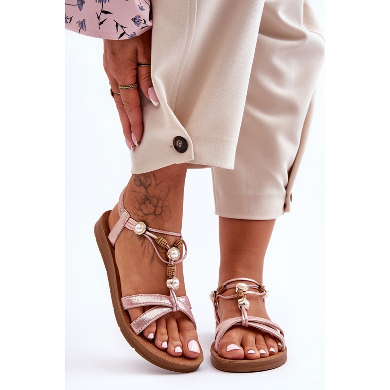 PG1 Damen-Sandalen mit verziertem Glitzer, Rosa Midol 2